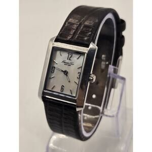 KENNETH COLE KC2683 TANK STAINLESS STEEL CASE BROWN LEATHER STRAP LADIES' WATCH